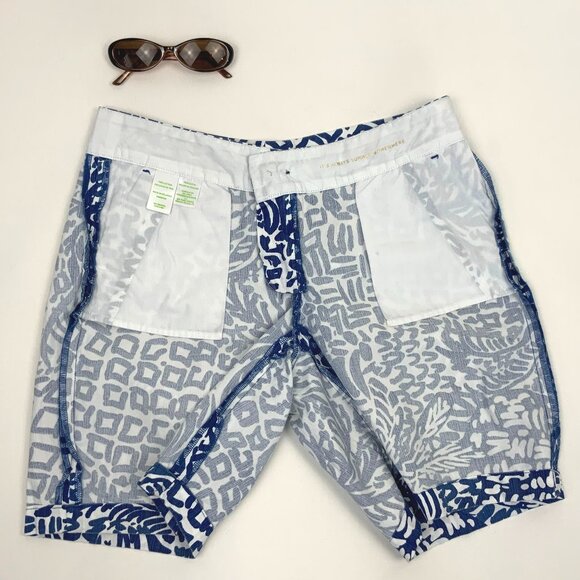 Lilly Pulitzer Chipper Short Home Slice Indigo Sz 8 - Picture 12 of 16